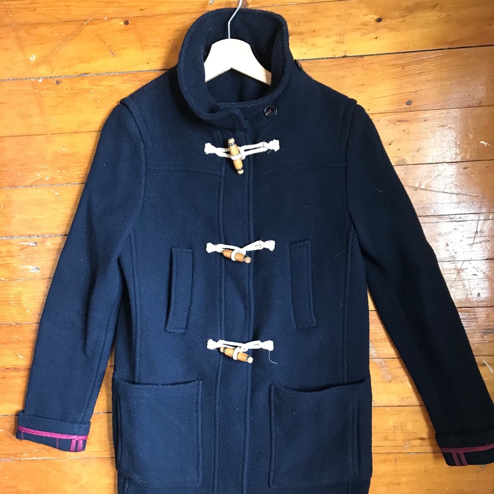 Navy Topshop Wool Coat